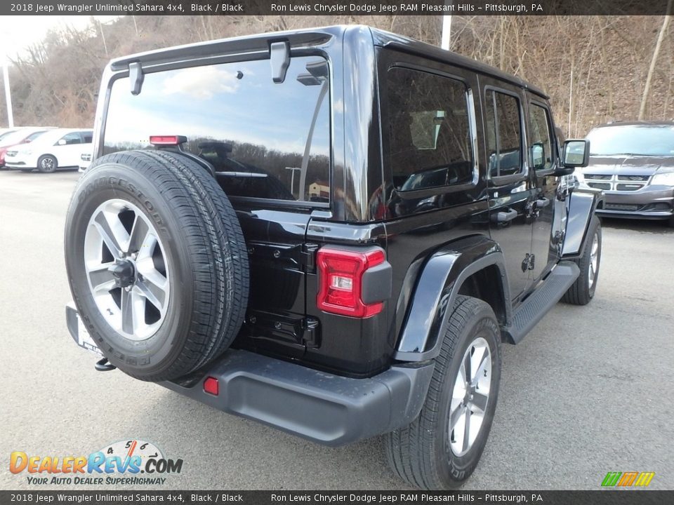 2018 Jeep Wrangler Unlimited Sahara 4x4 Black / Black Photo #5