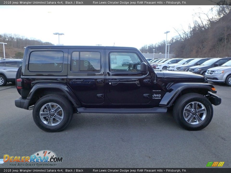 2018 Jeep Wrangler Unlimited Sahara 4x4 Black / Black Photo #6