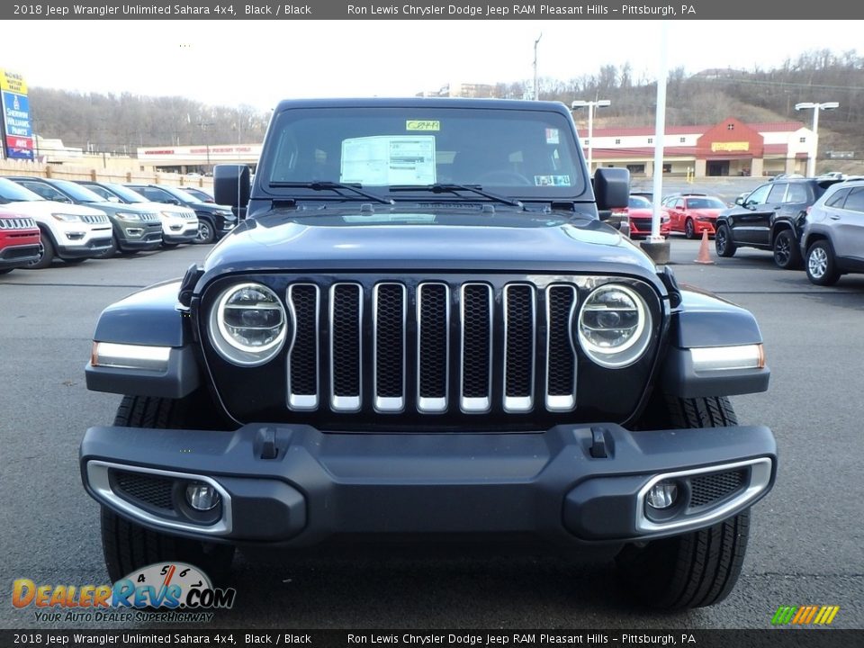 2018 Jeep Wrangler Unlimited Sahara 4x4 Black / Black Photo #8