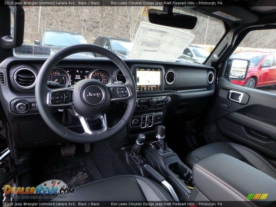 2018 Jeep Wrangler Unlimited Sahara 4x4 Black / Black Photo #12