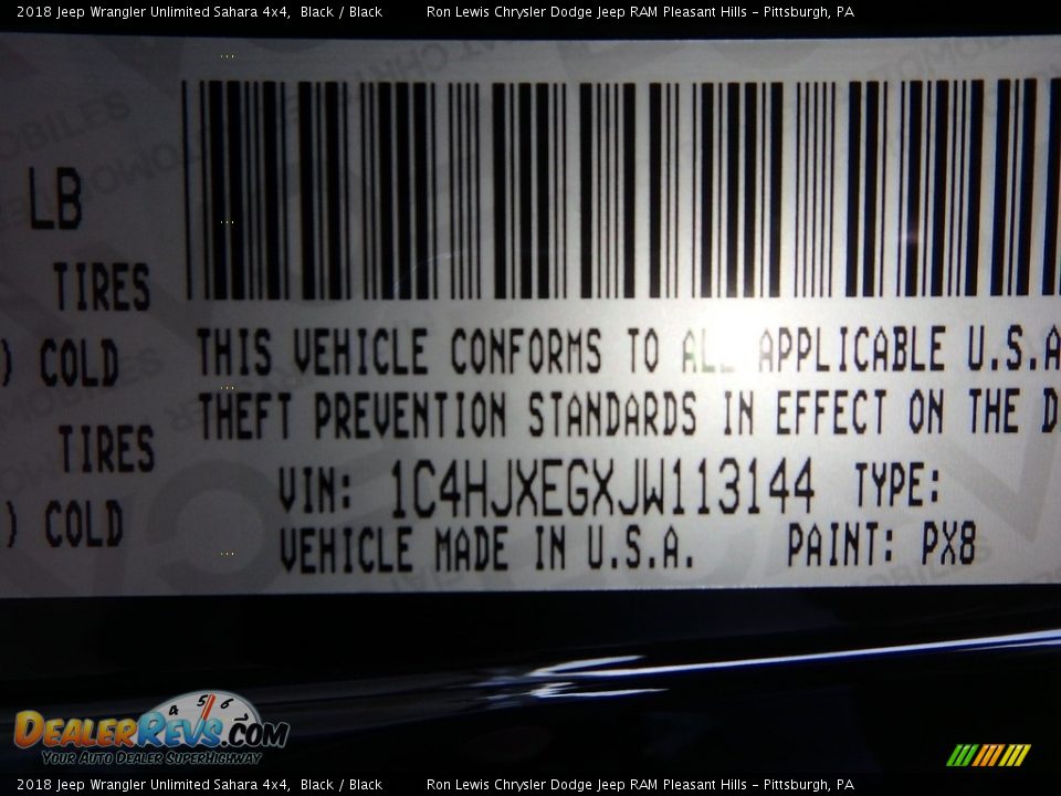 2018 Jeep Wrangler Unlimited Sahara 4x4 Black / Black Photo #14