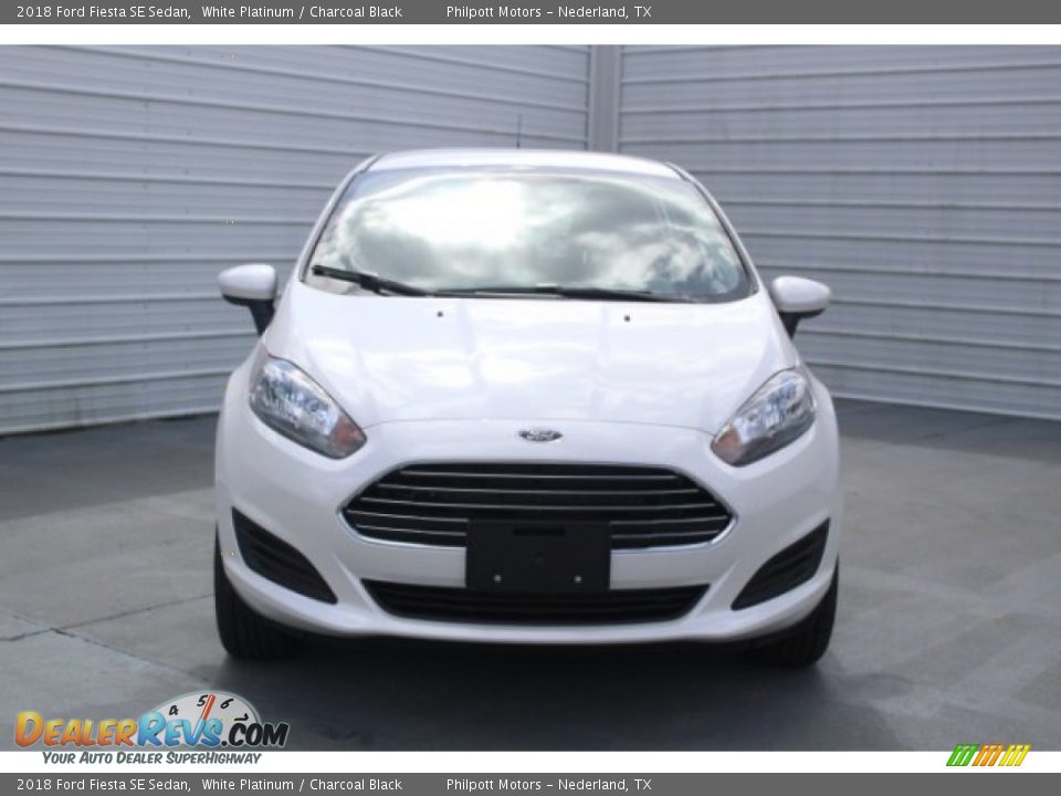 2018 Ford Fiesta SE Sedan White Platinum / Charcoal Black Photo #2