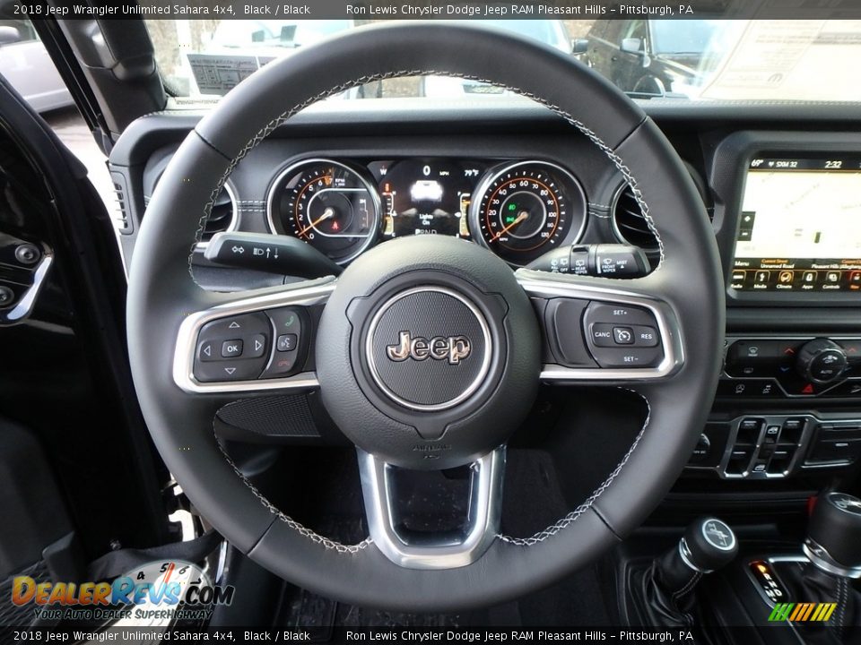 2018 Jeep Wrangler Unlimited Sahara 4x4 Black / Black Photo #19