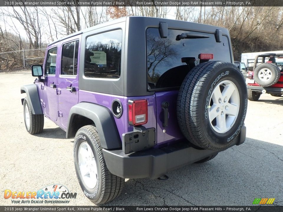 2018 Jeep Wrangler Unlimited Sport 4x4 Xtreme Purple Pearl / Black Photo #3