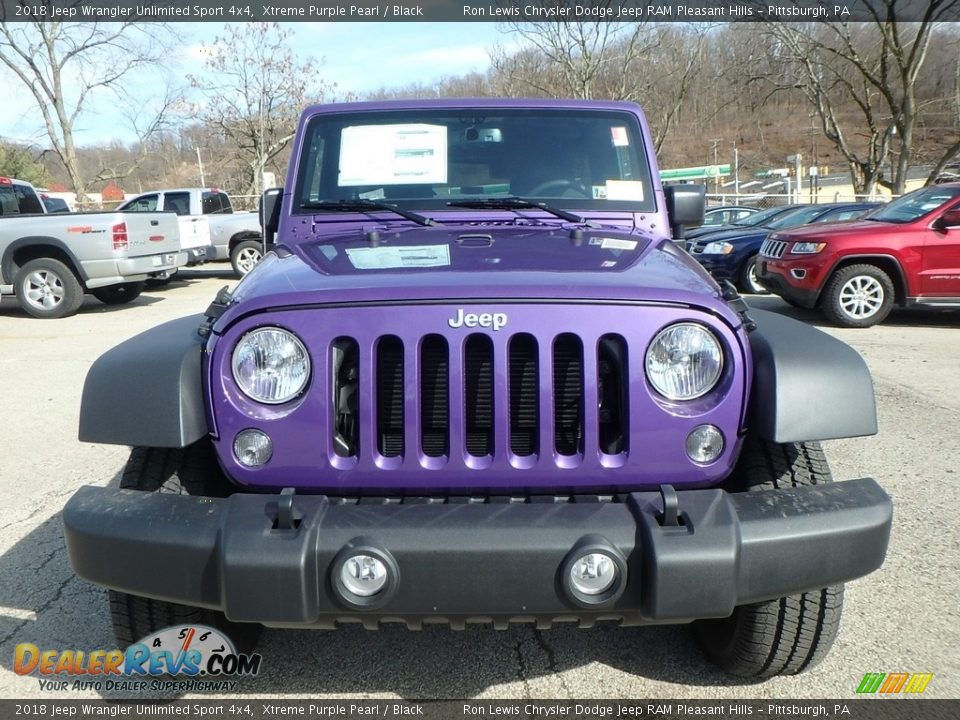 2018 Jeep Wrangler Unlimited Sport 4x4 Xtreme Purple Pearl / Black Photo #8