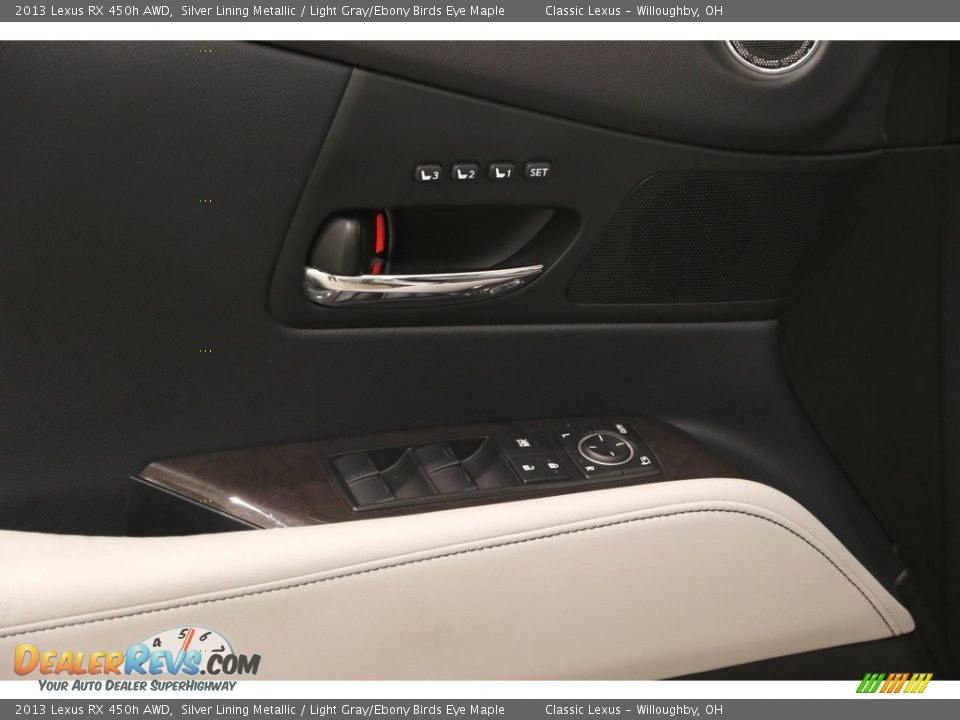 2013 Lexus RX 450h AWD Silver Lining Metallic / Light Gray/Ebony Birds Eye Maple Photo #6