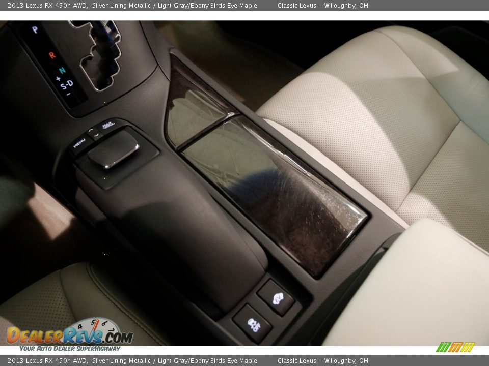 2013 Lexus RX 450h AWD Silver Lining Metallic / Light Gray/Ebony Birds Eye Maple Photo #17
