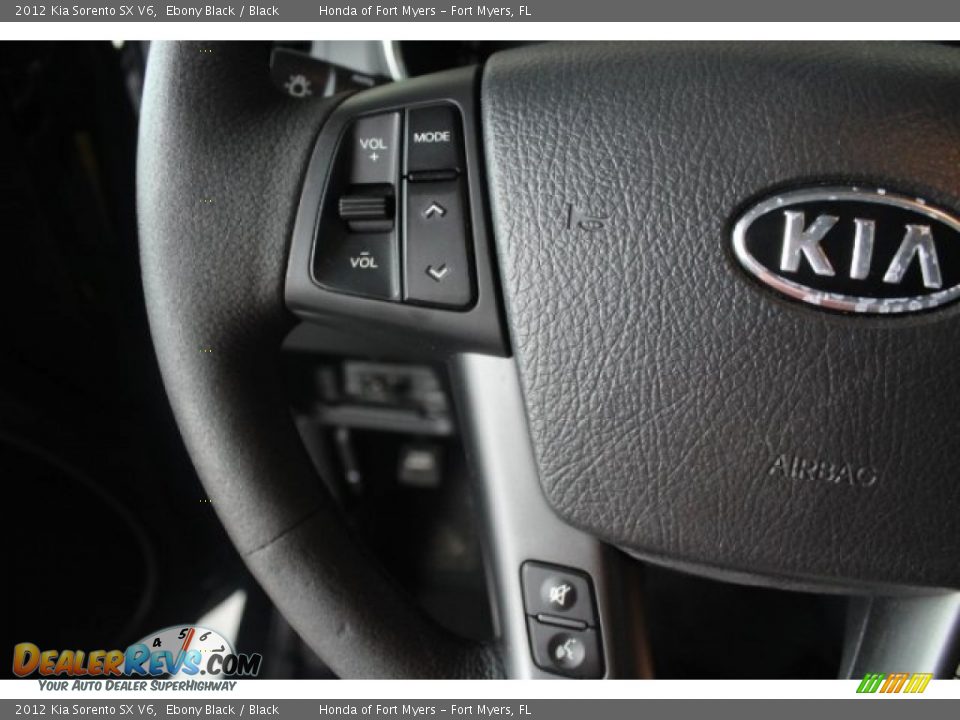 2012 Kia Sorento SX V6 Ebony Black / Black Photo #23