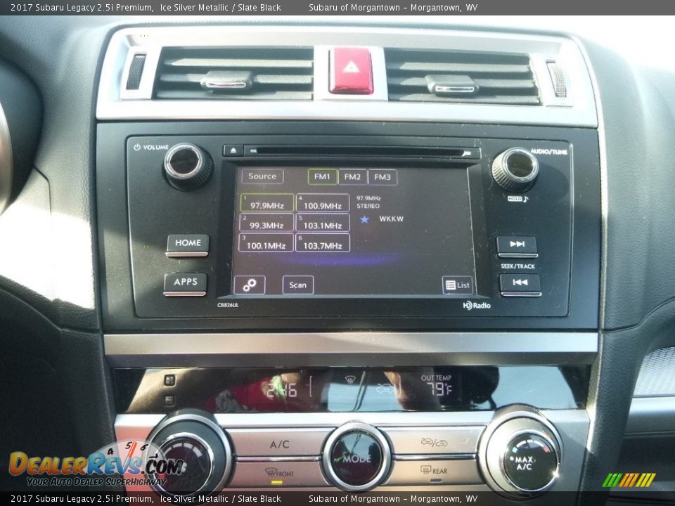 2017 Subaru Legacy 2.5i Premium Ice Silver Metallic / Slate Black Photo #14