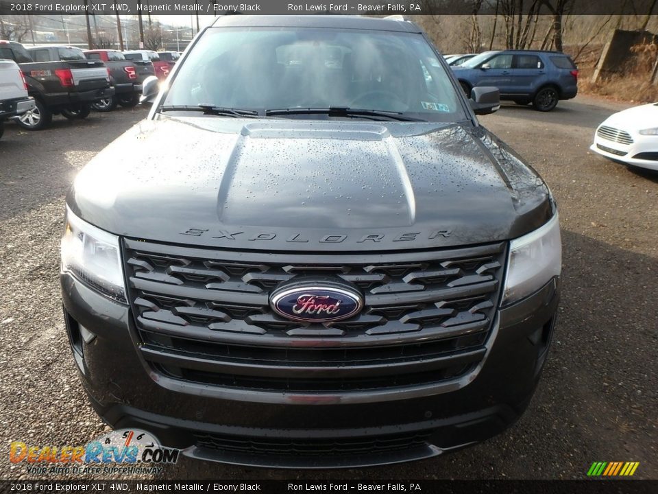2018 Ford Explorer XLT 4WD Magnetic Metallic / Ebony Black Photo #8
