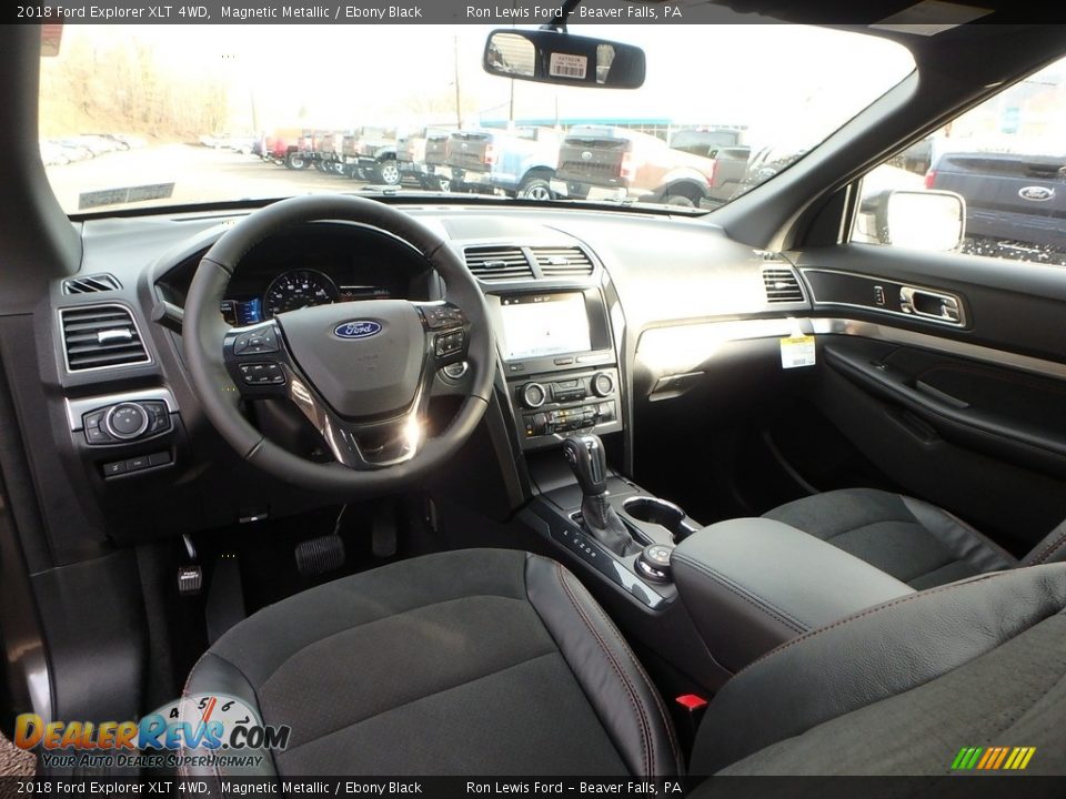 2018 Ford Explorer XLT 4WD Magnetic Metallic / Ebony Black Photo #13