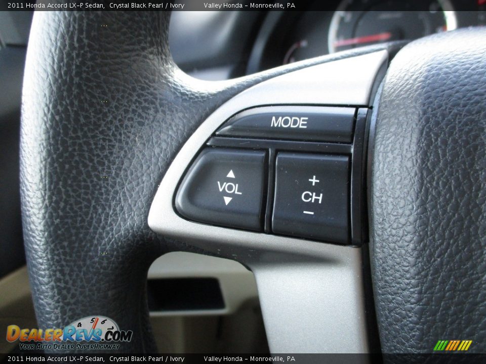 2011 Honda Accord LX-P Sedan Crystal Black Pearl / Ivory Photo #17
