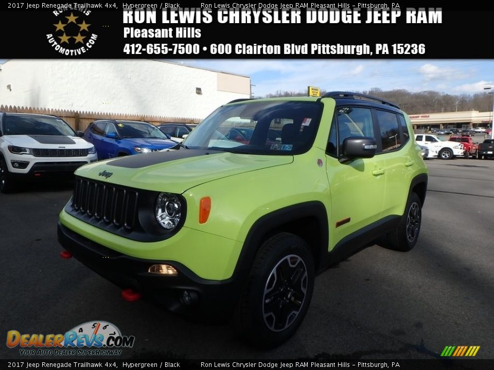 2017 Jeep Renegade Trailhawk 4x4 Hypergreen / Black Photo #1