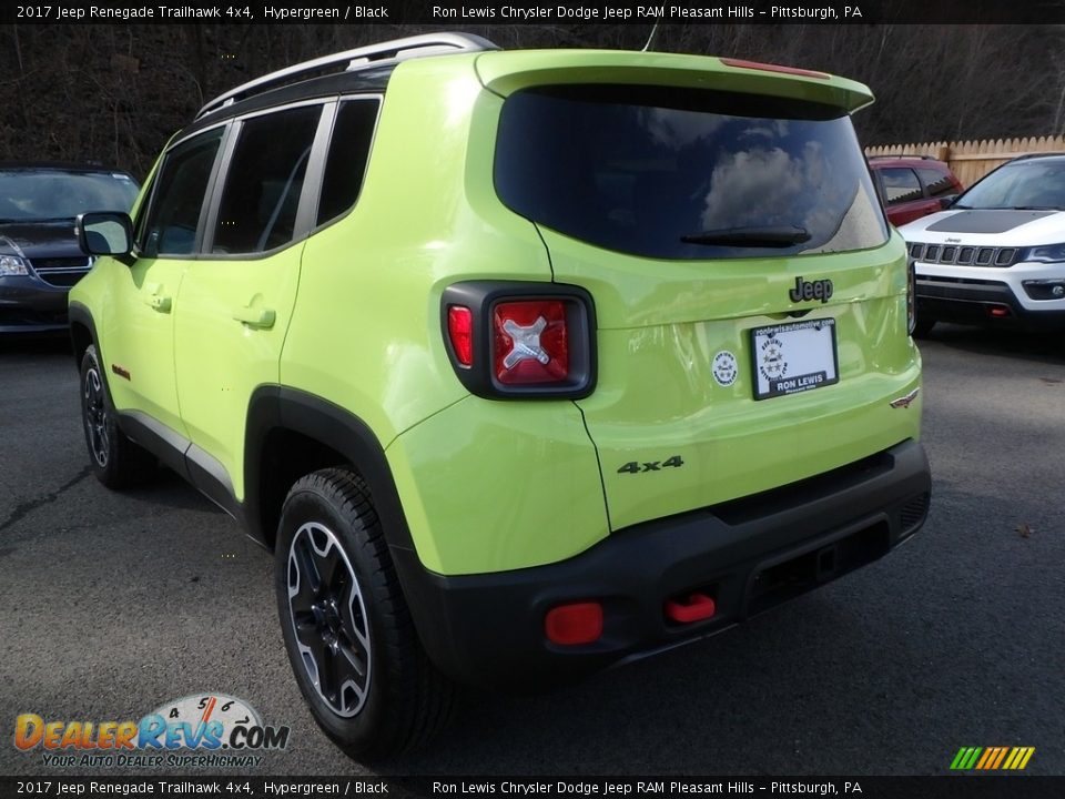 2017 Jeep Renegade Trailhawk 4x4 Hypergreen / Black Photo #3