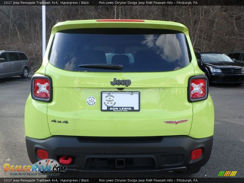 2017 Jeep Renegade Trailhawk 4x4 Hypergreen / Black Photo #4