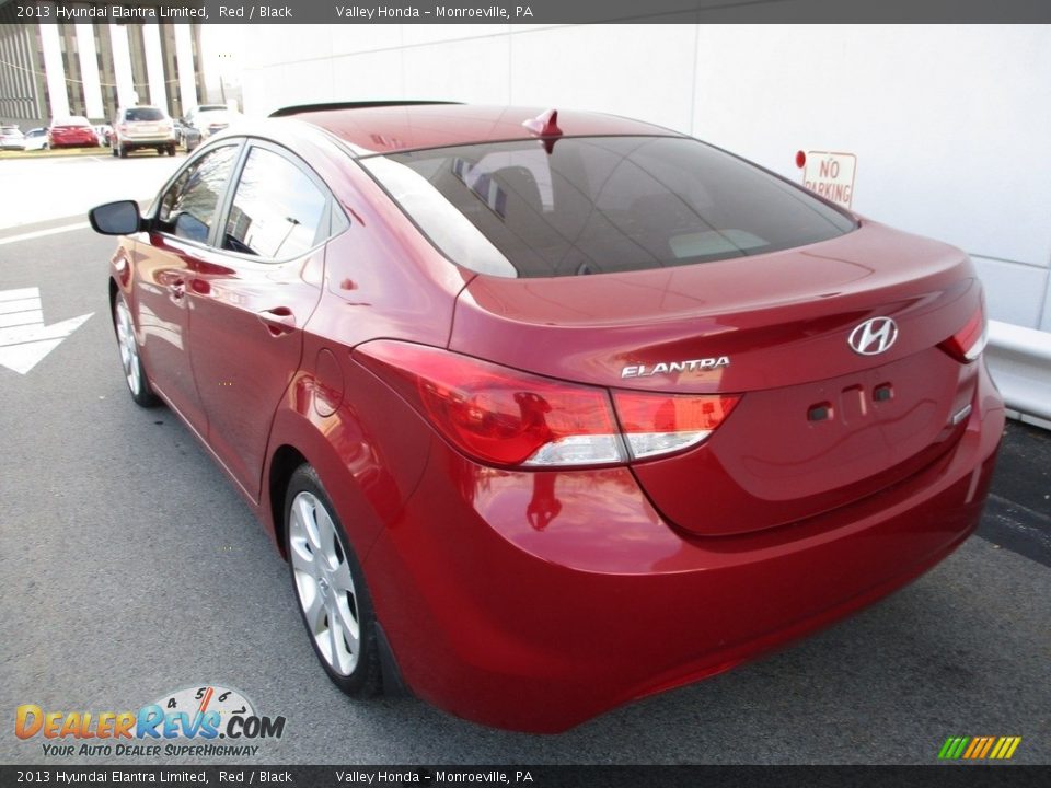 2013 Hyundai Elantra Limited Red / Black Photo #3