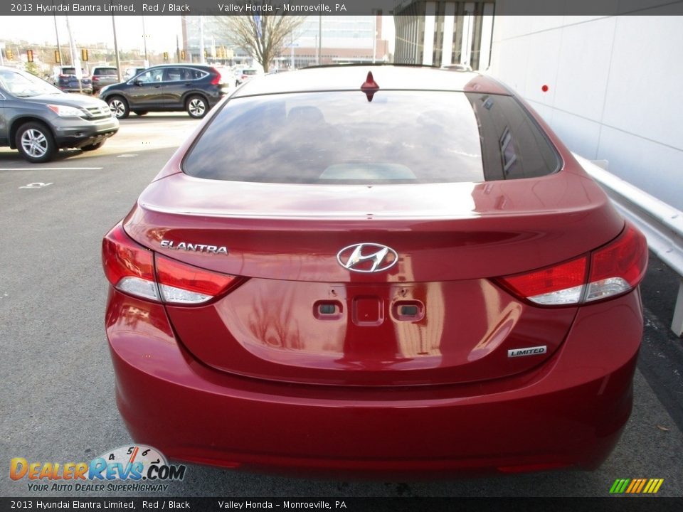 2013 Hyundai Elantra Limited Red / Black Photo #4