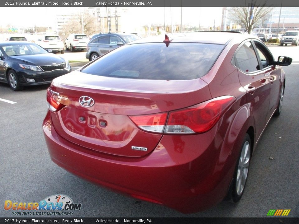2013 Hyundai Elantra Limited Red / Black Photo #5