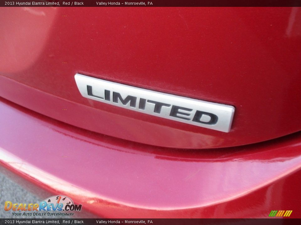 2013 Hyundai Elantra Limited Red / Black Photo #6