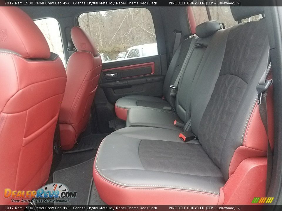 2017 Ram 1500 Rebel Crew Cab 4x4 Granite Crystal Metallic / Rebel Theme Red/Black Photo #3