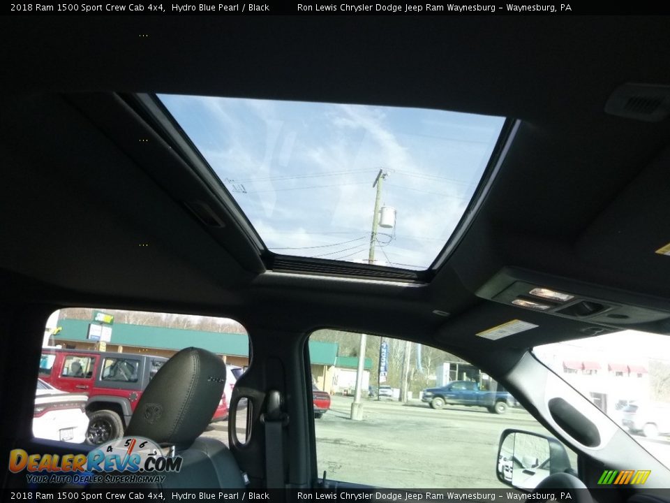 2018 Ram 1500 Sport Crew Cab 4x4 Hydro Blue Pearl / Black Photo #12