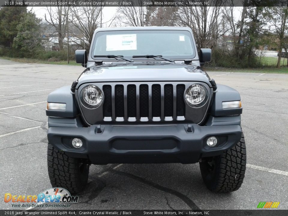 2018 Jeep Wrangler Unlimited Sport 4x4 Granite Crystal Metallic / Black Photo #3