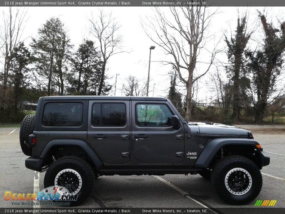 2018 Jeep Wrangler Unlimited Sport 4x4 Granite Crystal Metallic / Black Photo #5