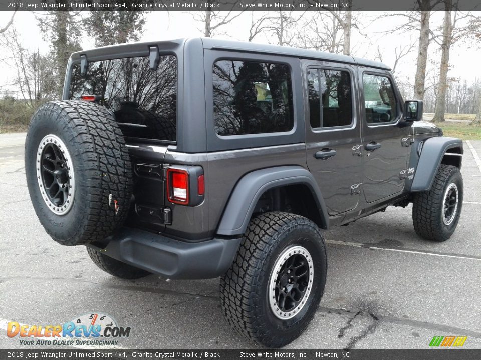2018 Jeep Wrangler Unlimited Sport 4x4 Granite Crystal Metallic / Black Photo #6