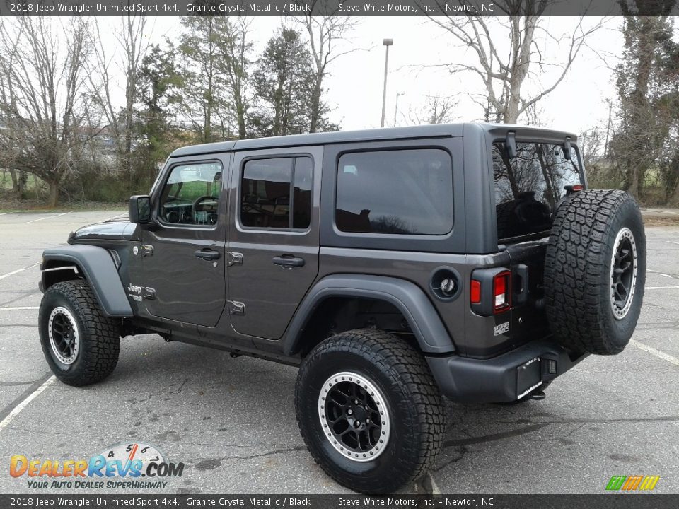 2018 Jeep Wrangler Unlimited Sport 4x4 Granite Crystal Metallic / Black Photo #8
