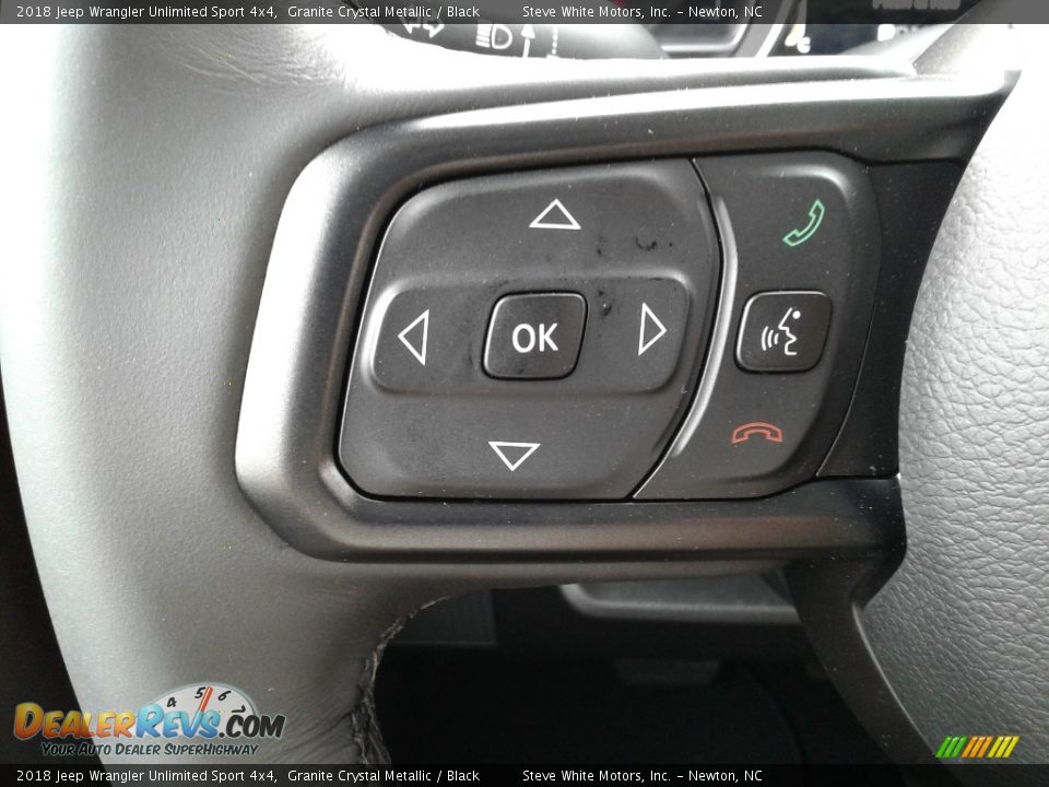 2018 Jeep Wrangler Unlimited Sport 4x4 Granite Crystal Metallic / Black Photo #16