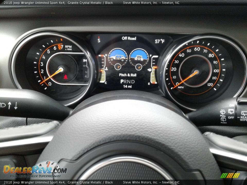 2018 Jeep Wrangler Unlimited Sport 4x4 Granite Crystal Metallic / Black Photo #18
