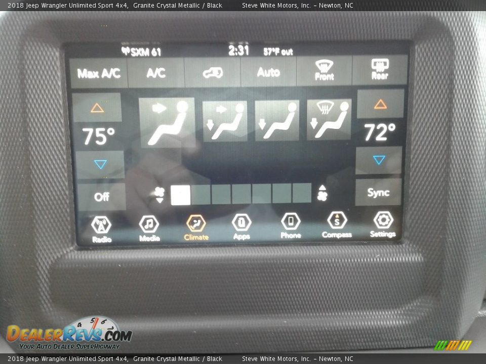 2018 Jeep Wrangler Unlimited Sport 4x4 Granite Crystal Metallic / Black Photo #21