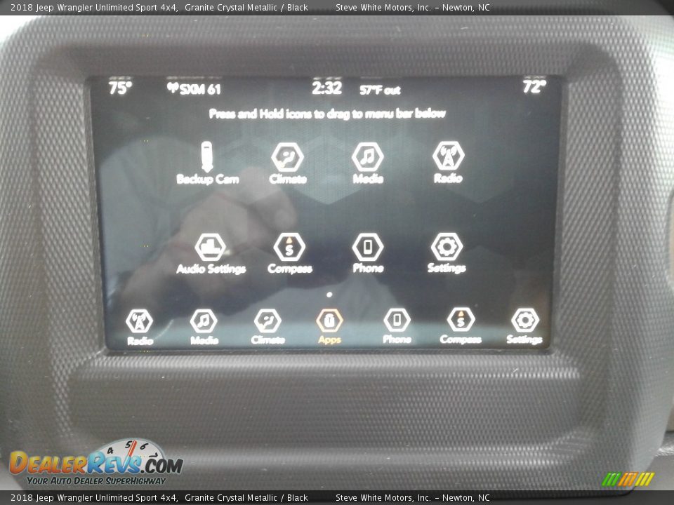 2018 Jeep Wrangler Unlimited Sport 4x4 Granite Crystal Metallic / Black Photo #22