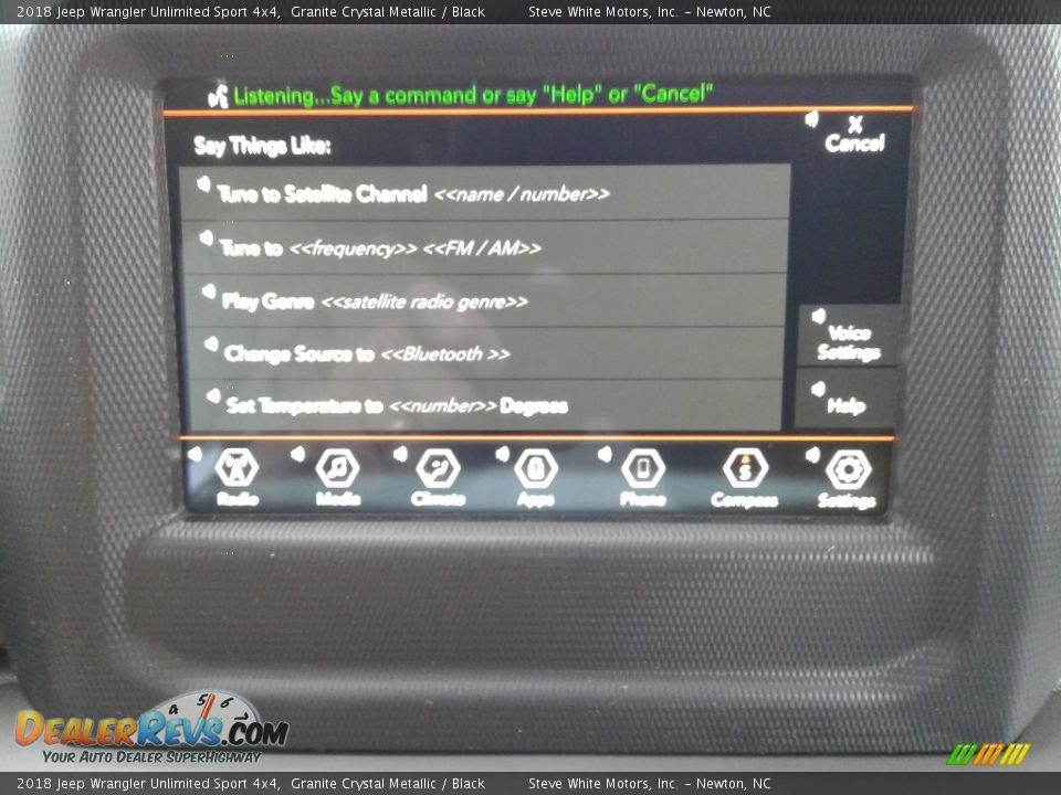 2018 Jeep Wrangler Unlimited Sport 4x4 Granite Crystal Metallic / Black Photo #24