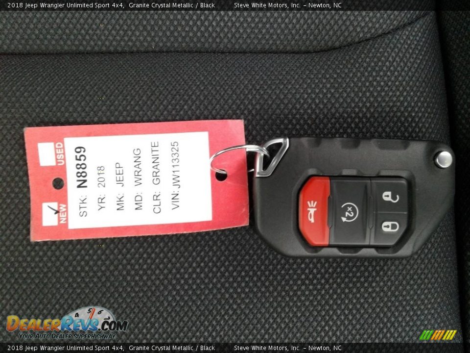 2018 Jeep Wrangler Unlimited Sport 4x4 Granite Crystal Metallic / Black Photo #30