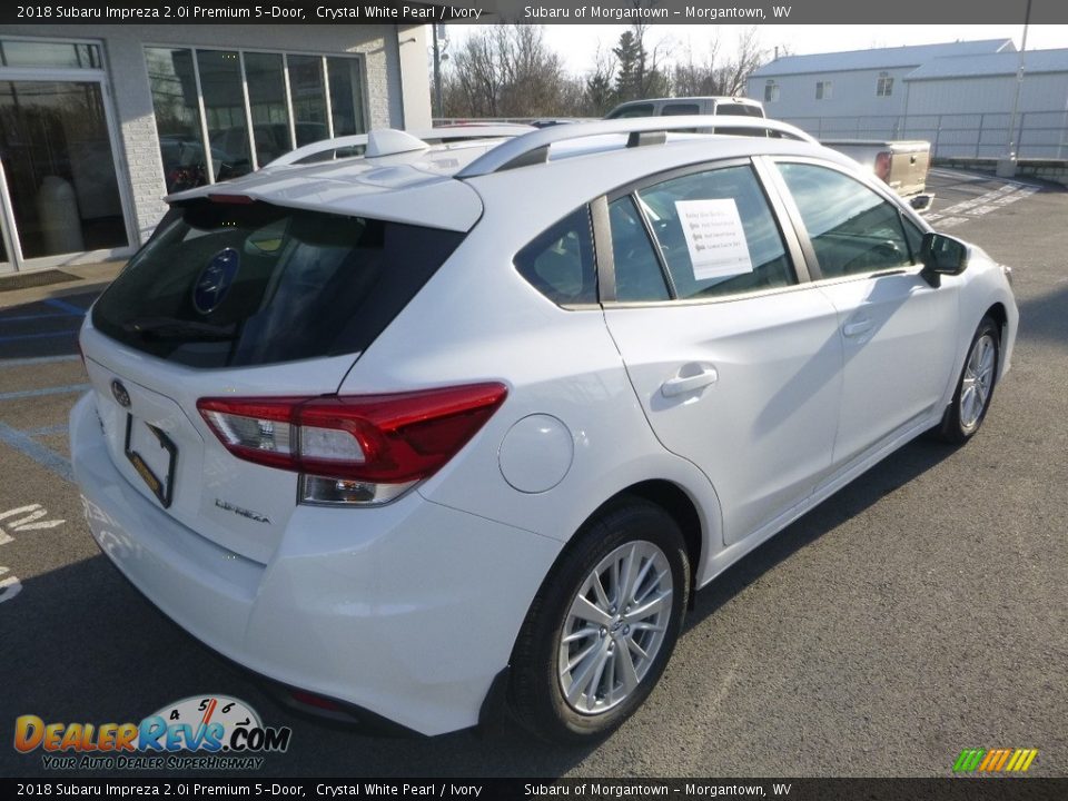 2018 Subaru Impreza 2.0i Premium 5-Door Crystal White Pearl / Ivory Photo #4
