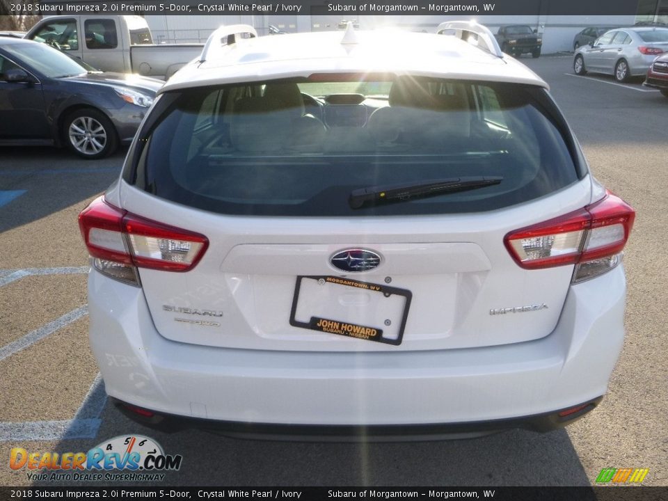 2018 Subaru Impreza 2.0i Premium 5-Door Crystal White Pearl / Ivory Photo #5