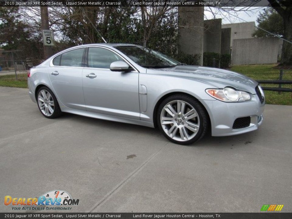 2010 Jaguar XF XFR Sport Sedan Liquid Silver Metallic / Charcoal Photo #1
