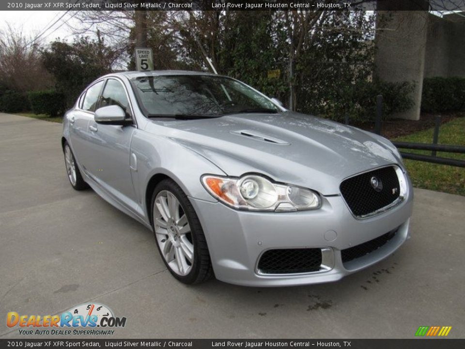 2010 Jaguar XF XFR Sport Sedan Liquid Silver Metallic / Charcoal Photo #2