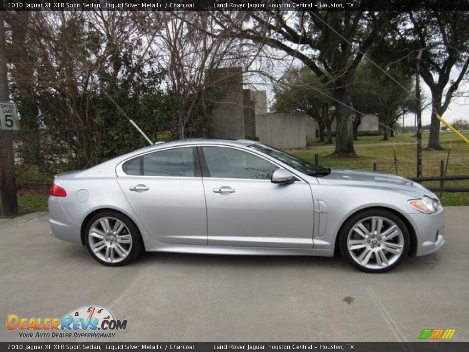 2010 Jaguar XF XFR Sport Sedan Liquid Silver Metallic / Charcoal Photo #6