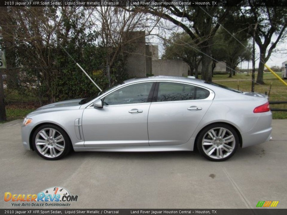 2010 Jaguar XF XFR Sport Sedan Liquid Silver Metallic / Charcoal Photo #11