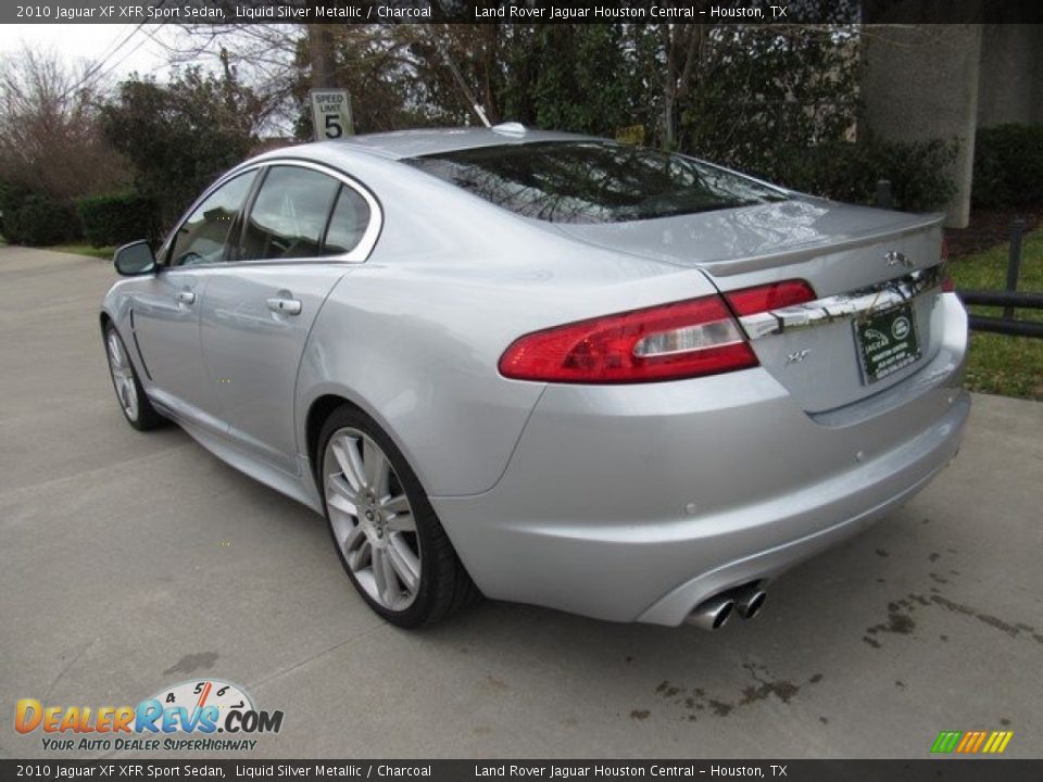 2010 Jaguar XF XFR Sport Sedan Liquid Silver Metallic / Charcoal Photo #12