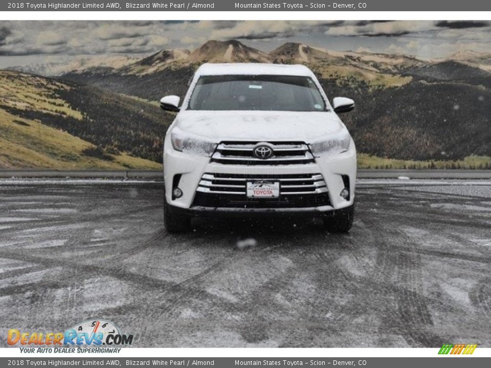 2018 Toyota Highlander Limited AWD Blizzard White Pearl / Almond Photo #2