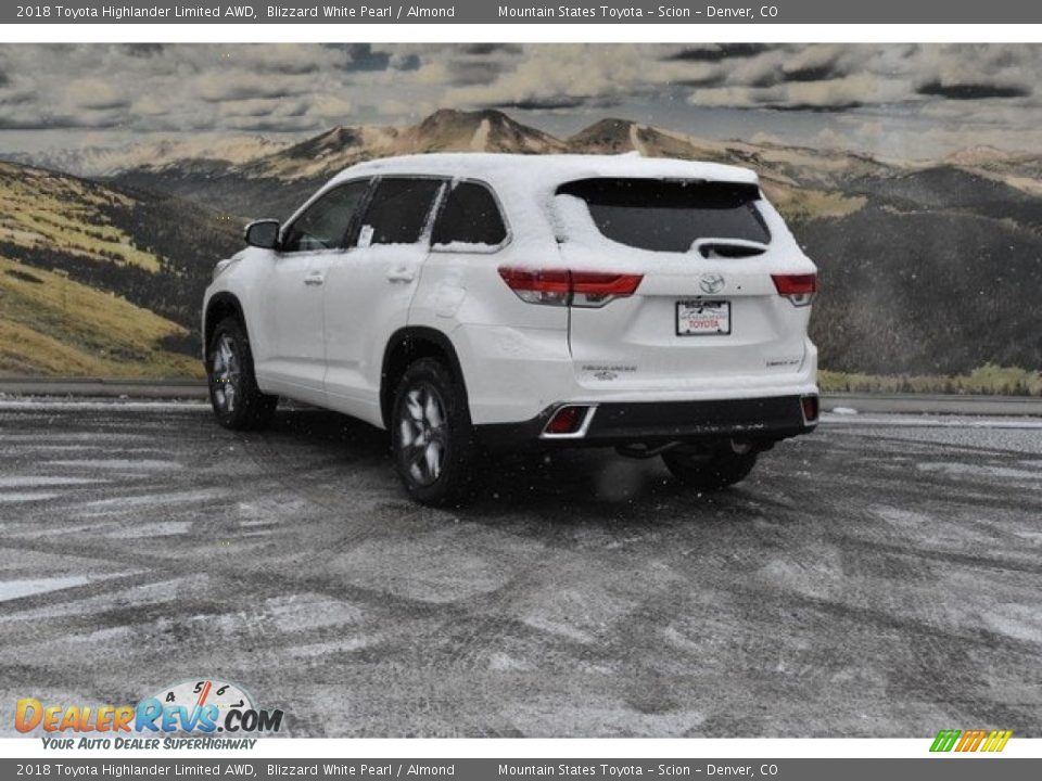 2018 Toyota Highlander Limited AWD Blizzard White Pearl / Almond Photo #3