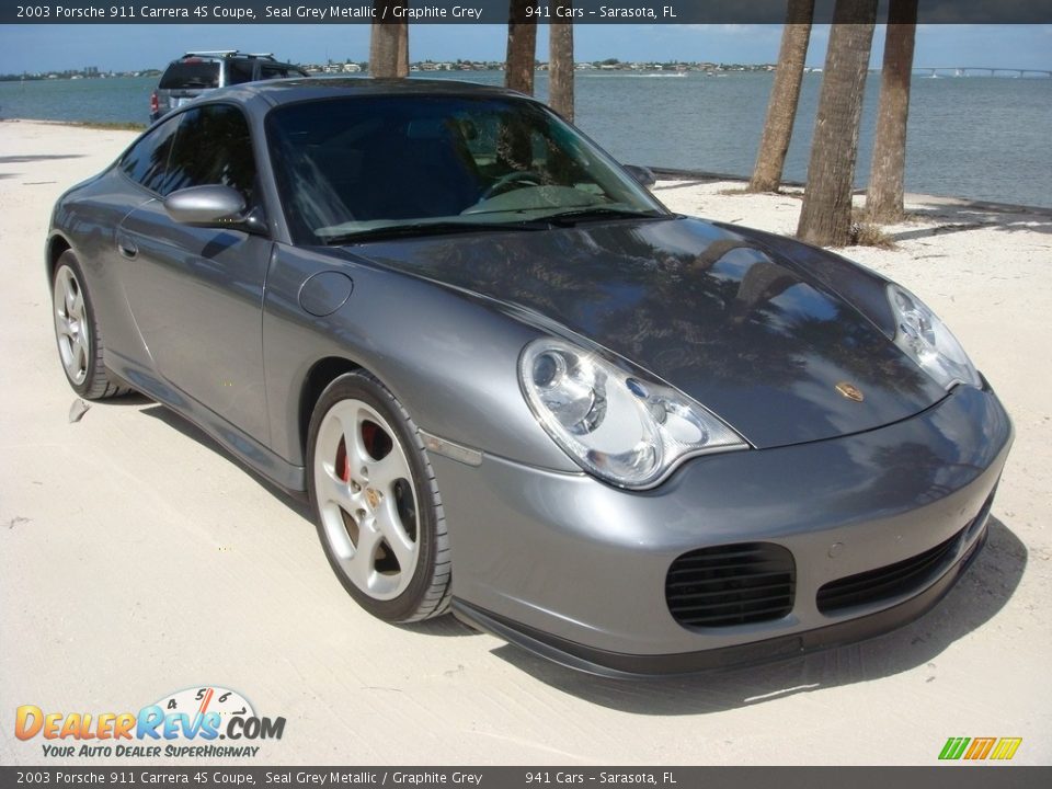 2003 Porsche 911 Carrera 4S Coupe Seal Grey Metallic / Graphite Grey Photo #1