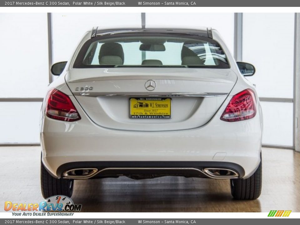 2017 Mercedes-Benz C 300 Sedan Polar White / Silk Beige/Black Photo #4