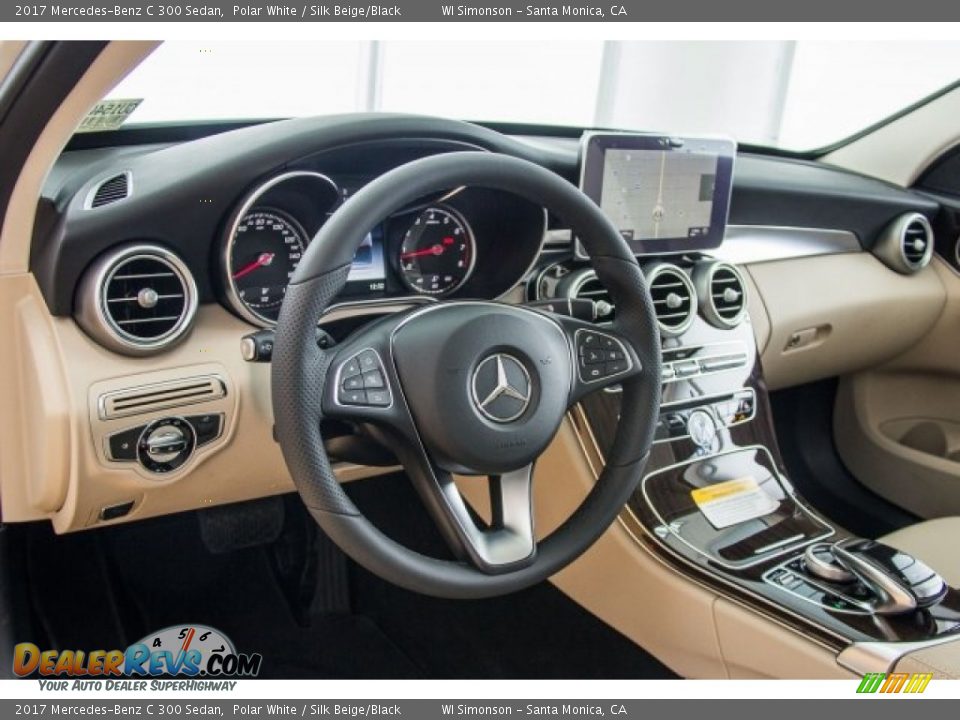 2017 Mercedes-Benz C 300 Sedan Polar White / Silk Beige/Black Photo #5