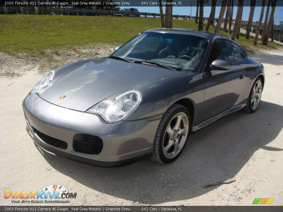 2003 Porsche 911 Carrera 4S Coupe Seal Grey Metallic / Graphite Grey Photo #3