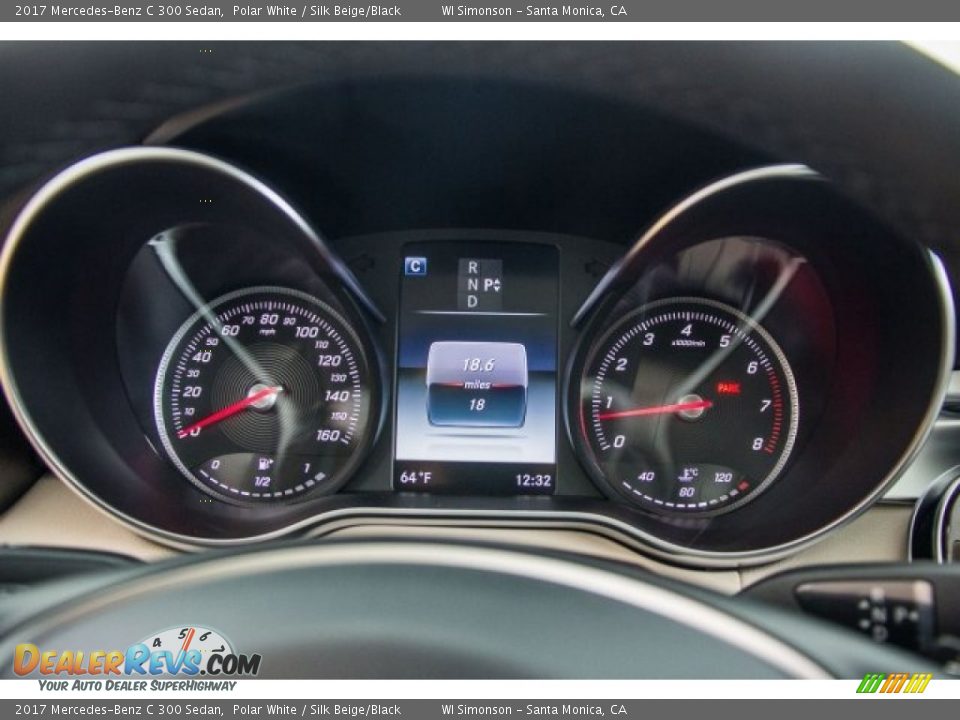 2017 Mercedes-Benz C 300 Sedan Polar White / Silk Beige/Black Photo #6