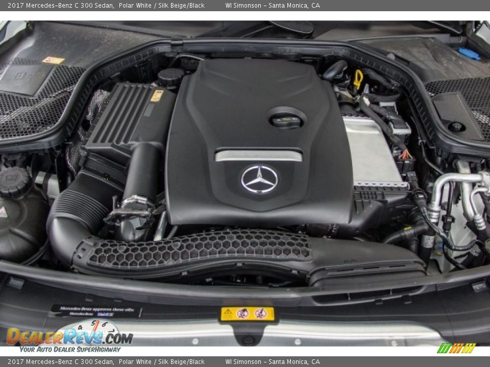2017 Mercedes-Benz C 300 Sedan Polar White / Silk Beige/Black Photo #8